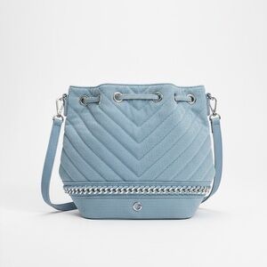 G by Guess Denim Blue Shoulder Bag